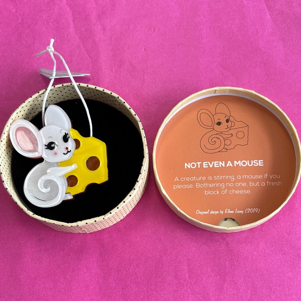 Erstwilder Not Even A Mouse brooch NWB Elena Leong Art 2019